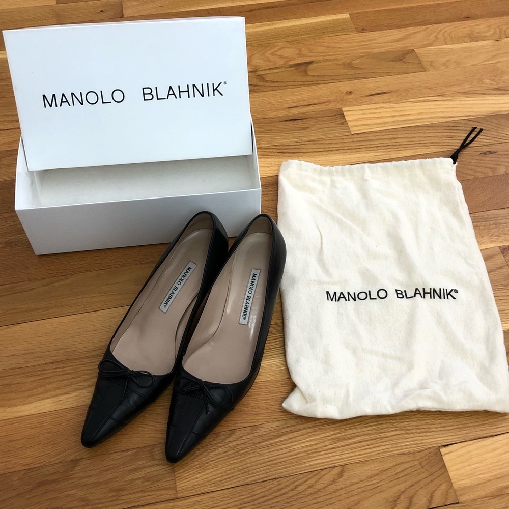 Leather Bow Kitten Heel Pump